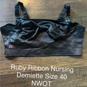 Ruby Ribbon RETIRED Nursing Demiette Black Color Size 40. NWOT